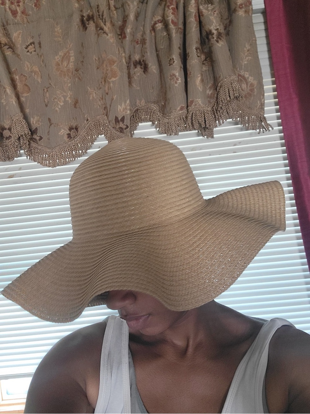 Women's Wide-Brim Floppy Sun Hat - Neutral Tan